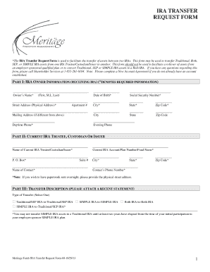 IRA Transfer Request Form