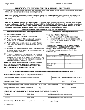 California Marriage Certificate Application