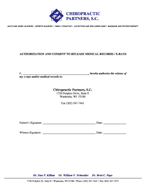 Authorization and Consent to Release Medical Records