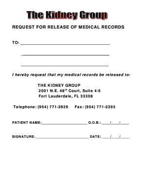 Request for Release of Medical Records