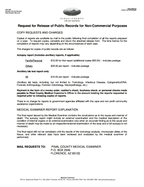 Request for Release of Public Records for Non-Commercial Purposes