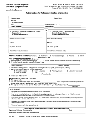 Authorization for Release of Medical Information