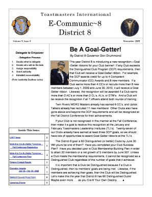 Toastmasters District 8 Fall Conference Registration