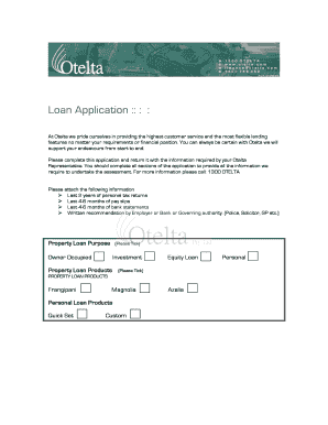Otelta Property Loan Application