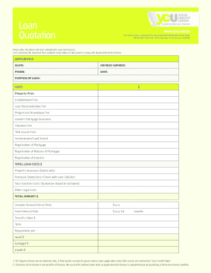 Australian Loan Application Form