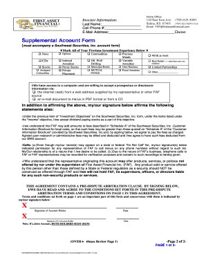 Supplemental Account Form