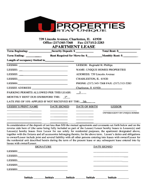 Apartment Lease Agreement