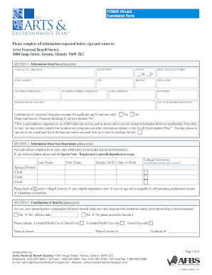 Actra Fraternal Benefit Society Enrolment Form