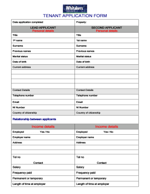 Tenant Application Form
