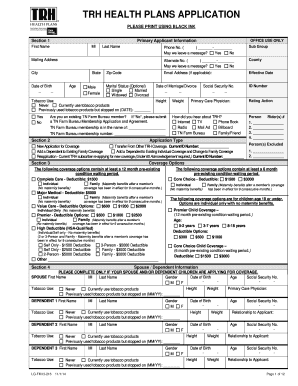 TRH Health Plans Application