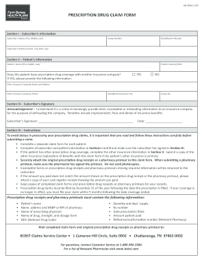 Prescription Drug Claim Form