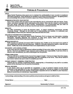 HIPAA Privacy Practices Acknowledgment Form