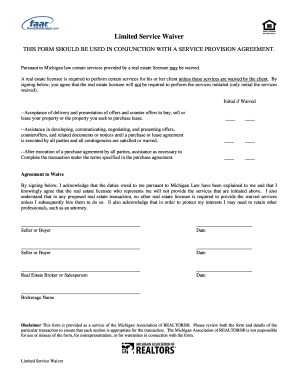 Michigan Limited Service Waiver