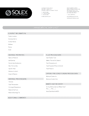 Application Data Sheet