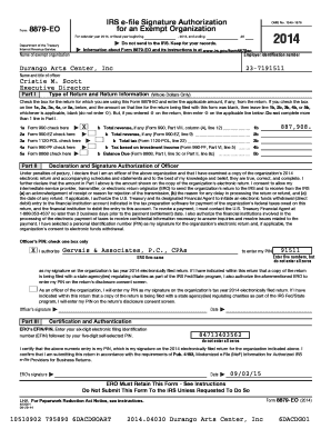IRS Form 8879-EO for Exempt Organizations