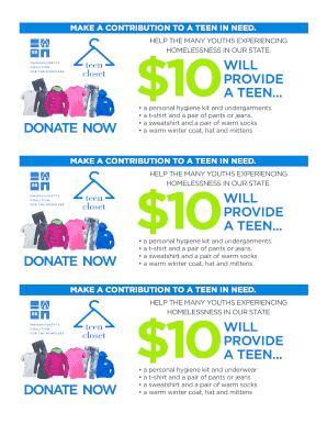 Homeless Teen Donation Form