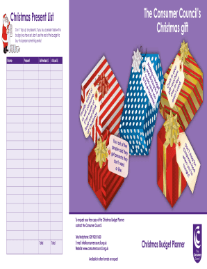 Christmas Budget Planner
