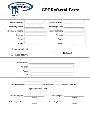 Real Estate Referral Agreement