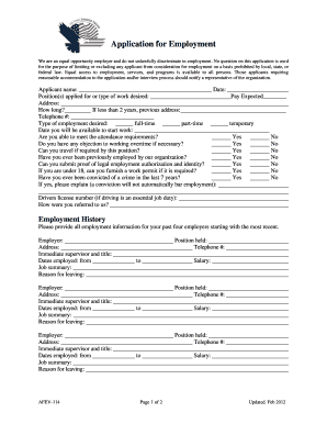Employment Application Form