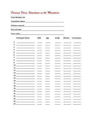 Team Member Registration Form