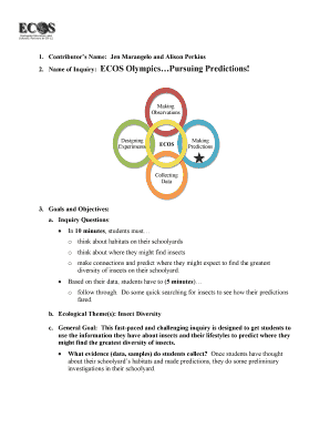 Insect Diversity Prediction Worksheet