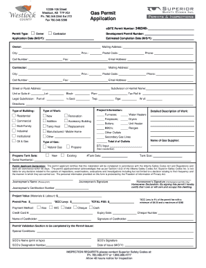 Alberta Gas Permit Application
