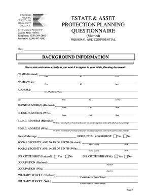 Estate Planning Questionnaire