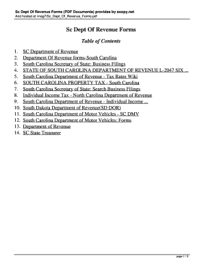 Fillable Online soopy Sc Dept Of Revenue Forms. Download PDF Sc Dept Of ...