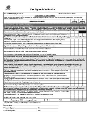 Fire Fighter I Certification Water Supply-Reverse Lay