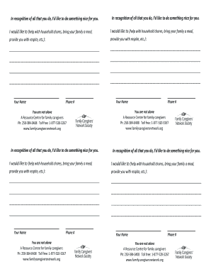 Caregiver Appreciation Card