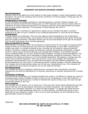 Therapy Service Agreement