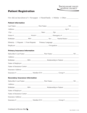 Patient Registration Form