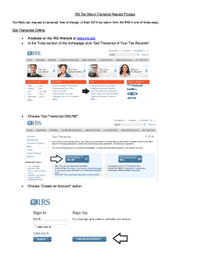 IRS Tax Return Transcript Request