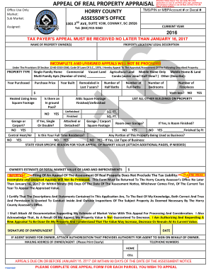 Appeal of Real Property Appraisal