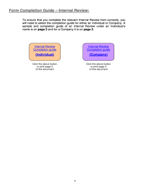 Internal Review Application Form