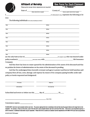 Affidavit of Heirship