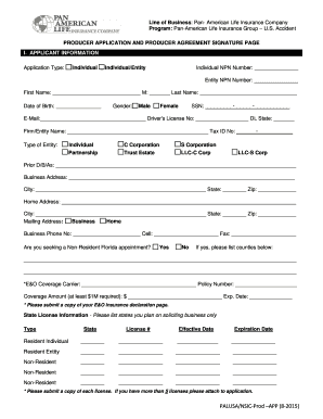 Producer Application and Agreement