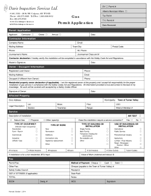 Alberta Gas Service Permit Application