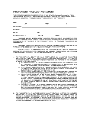 Independent Producer Agreement