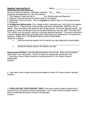 Reaction Types Lab Part III
