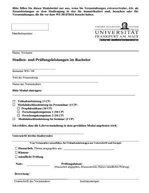 Modulzettel
