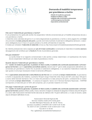 Domanda di inabilità temporanea per gravidanza a rischio