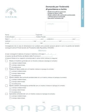 Domanda per l’indennità di gravidanza a rischio
