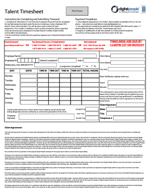 Talent Timesheet