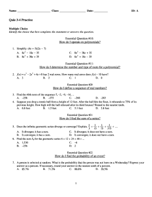 Quiz 3-4 Practice