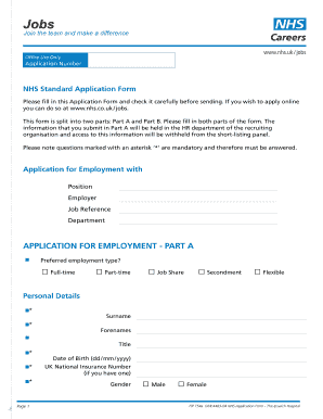 NHS Application Form