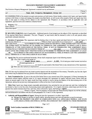 Exclusive Property Management Agreement