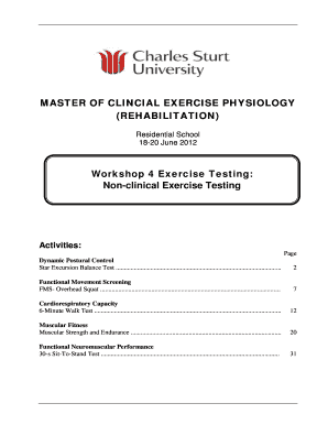 Star Excursion Balance Test Form