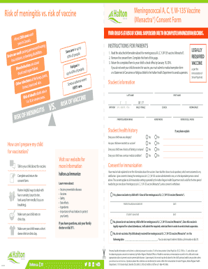 Meningococcal Vaccine Consent Form