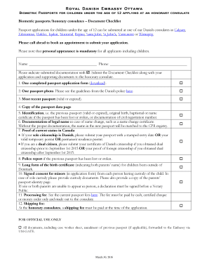 Danish Passport Application Checklist